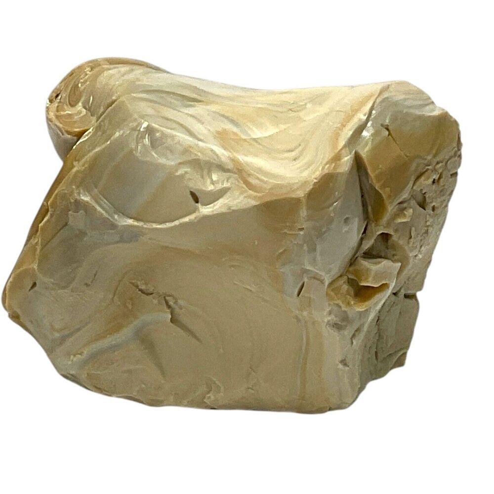 Carmel Cream Chocolate‎ Swirl Art Glass Cullet Slag Glass #5XL20